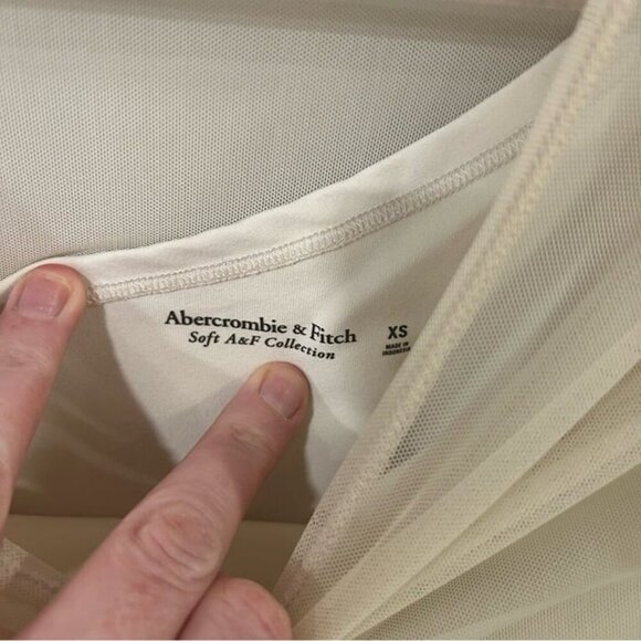 Abercrombie & Fitch Sheer Mesh Long Sleeve See Through Blouse Women’s Size XS - Picture 3 of 6